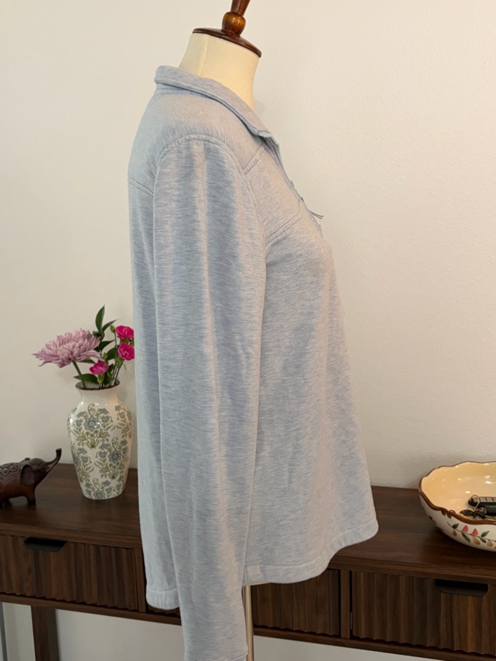 Vineyard Vines Pale Blue Half-Zip Sweatshirt Shep Shirt - Picture 5 of 9